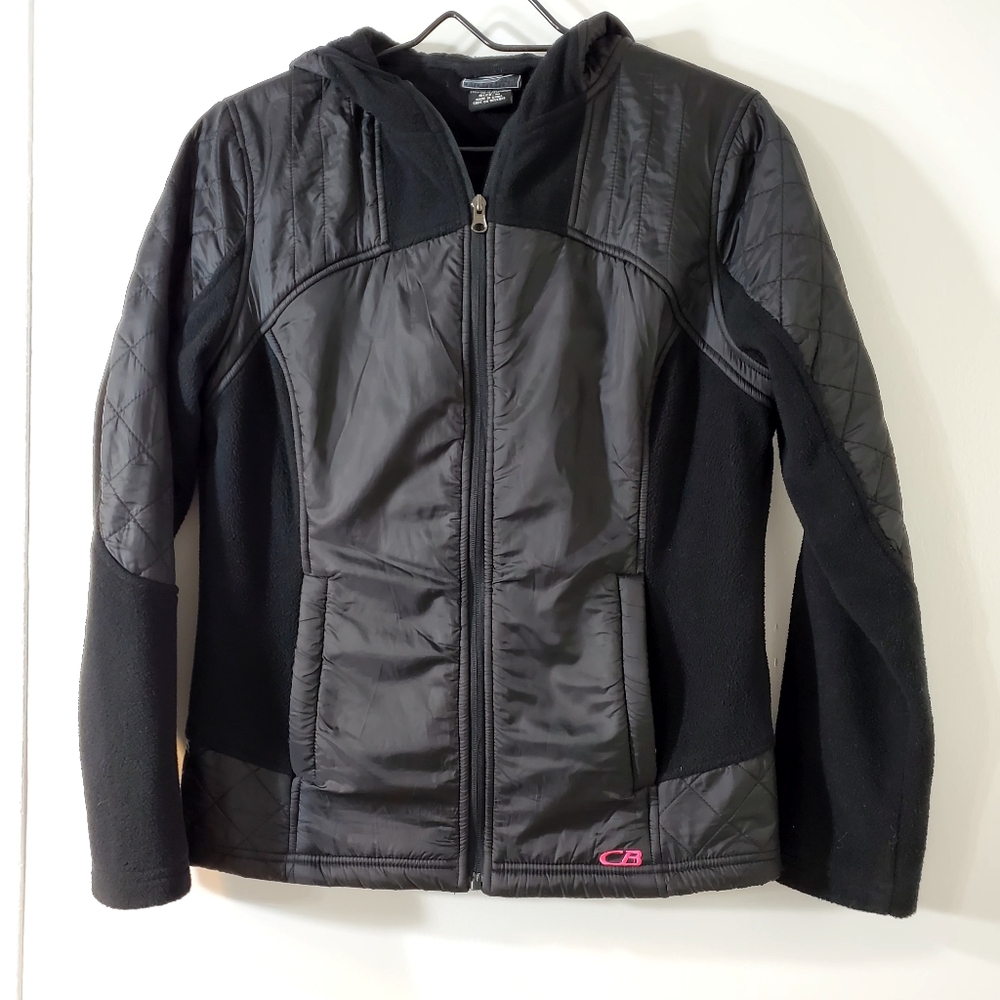 Women's Black Hooded Jacket Medium